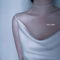 Private Beauty Hands as Ins Man Fish Ji Superfairy Crystal Brilliant Fresh Temperament Choker Fine Bag Gold Lock Bone Chain