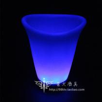 LED color luminous champagne bucket Seven-color ice bucket self-colored oval ice bucket 001