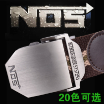 Automatic buckle canvas belt Mens belt Youth Korean version smooth buckle Jeans belt Student mens and womens cloth belt lengthened