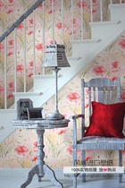 wq wallpaper USA imported pure paper wallpaper Impressionist American sweet and windy dining room background wall