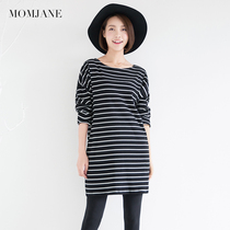 Nursing clothes Dress spring and autumn out pure cotton fashion wear postpartum feeding hot mom style tide mom pregnant woman large size