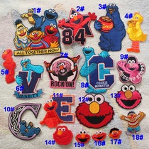 Heart embroidered cartoon red emo blue sweet cake strange yellow bird back glue cloth embroidery patch