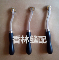 Tine needle type scribing wheel Pressure line spacing Line tracer Manual leather fabric plate scribing tool Flat tooth scribing wheel