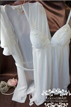 2022 spring new court style sweet mesh pajamas female sexy suspenders nightdress chiffon nightgown two-piece set