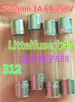 Lite glass fuse tube 6*32mm 1A 6A 250V wave type glass fuse 312