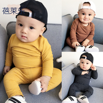 Belei Le baby childrens clothing male baby spring 3 sets 2 baby clothes 0 foreign atmosphere 1 year old Spring and Autumn Tide