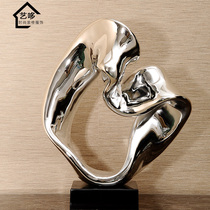 Creative Craft Decorations Electroplating Entryway Sculpture Ornaments Model Room Hotel Lobby Home Living Room Artwork