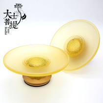 Taiwan Ancient Method Glazed Pure Bronze Fruit Dish Fruit Dish For Buddhist Lotus Fruit Gong Pan For Pan Home Living Room Swing Piece
