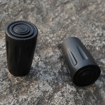 Outdoor climbing stick accessories walking stick foot cover rubber mud support foot tip protective cover non-slip universal safety round head