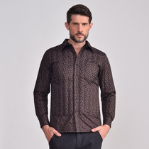 Snow silver fox winter down jacket liner men's long sleeve slim collar jacket underwear wear clearance