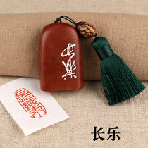 Finished article idle chapter (long music) book method Tibetan painting and calligraphy country painting lead down gold stone seal engraving seal to make hand