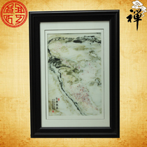 Natural new marble painting Hongmei News Spring Home Office Chiishi hanging screen boutique