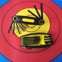 Composite bow Imperial internal wrench Bow adjustment Bow and arrow supplies Six square hexagonal wrench folding debugging tools Nine-piece set