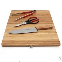 Outdoor field survival equipment Portable outdoor tableware set knives Camping field BARBECUE cutting board