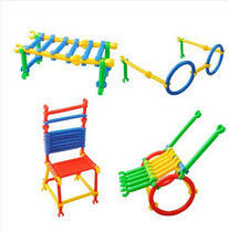 Smart Rod intubation plastic block desktop building block childrens educational toys mixed batch