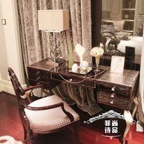 European gold foil dressing table Ebony dressing table Post modern jewelry locker designer furniture custom d454