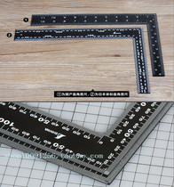 Imported 90 degree right angle ruler 200X300 measuring angle ruler Seven-word ruler steel ruler measuring tools