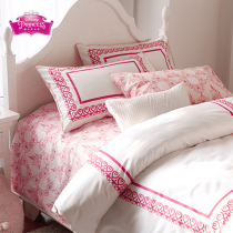 High-end children's bedding set cotton satin 60 princess girl room set 4 cotton quilt cover sheets