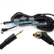 3 5 plug flash PC lead flash line PC synchronization line flash line Gold-plated with lock 5 meters
