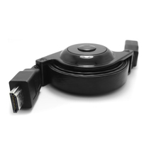 Cable reel with switch button HDMI 1 3 version male to male cable Portable telescopic cable 1 8 meters