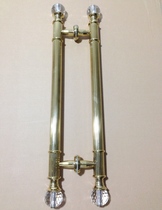 European-style luxury glass door handle Glass door crystal handle Modern hotel KTV stainless steel door handle