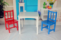 New children table and chairs study table solid wood desk Kindergarten table and chairs suit Student table writing table wooden table and chairs