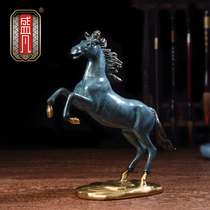 Shengfan Tongma Pendulum Pieces Brass Horse to Success Office Adornment Book House Handicraft company Opening Gift