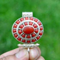 Nepal handmade Tibetan silver ga wu he karma black box ga black box