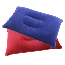 Portable outdoor travel inflatable pillow double-sided flocking inflatable cushions waist pillows for lunch rest huffing and sleeping pillows