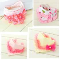 Ankeva Baby Baby Boy Lace Triangle Towel Water Towel Pure Cotton Press-Buttoned Surrounding Mouth Circumference Scarves New