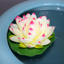 Jingdezhen Ceramic Fish Tank Accessories Fish Tank Decoration Fish Tank Landscape Floating Fake Lotus Simulation Flower