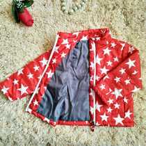 Foreign Trade Original Boys and Girls Big Red Star Zipping Spring and Autumn Cover