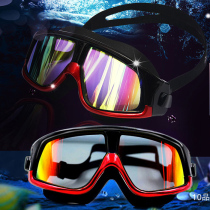 Korean large frame anti-fog goggles myopia high-definition waterproof and anti-ultraviolet general electroplating swimming goggles for men and women