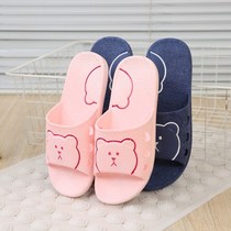 Home couple home slippers women Summer indoor non-slip soft bottom Bath hotel slippers mens bathroom shoes