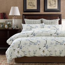 Rozen American high-grade cotton four-piece floral active printing tribute satin cotton bedding winter models