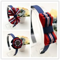 Navy wind childrens hair hoop Korean bow girl baby headband student hairhairclip