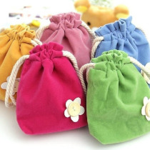 Korean creative home convenient cosmetic bag candy color sundries pouch fabric double-layer bundle storage bag