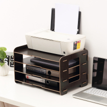 Desktop office supplies A3 file rack Printer rack Wooden a4 file storage data rack shelf bookshelf