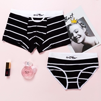 Modal couple underwear cotton cute creative personality mens boxer pants middle low waist womens triangle mens and womens triangle suit