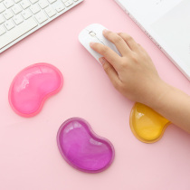 Creative heart-shaped transparent cute silicone mouse pad ins wind wrist pad hand pillow crystal band wrist support hand support female
