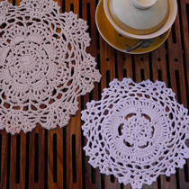I love my family handmade crochet hook cotton lace hollow crochet round coaster decorative flower pieces