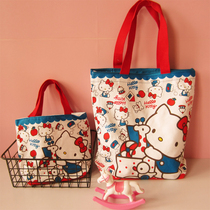 Cartoon coffee bear B pudding adorable dog Dragon L cat hand bag Shopping bag Shoulder bag Lunch bag storage bag