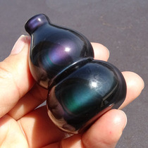 Water jade ice spirit obsidian small gourd ornaments obsidian gourd play pieces Crystal original stone