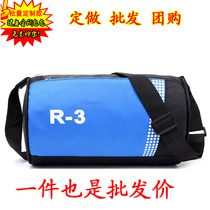 New Sports Fitness Bag Cylinder Package Men And Women Travel Bag Single Shoulder Sloped Satchel Bag Advertising Pack Training Package Print Character