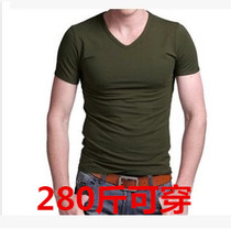 Summer Gats plus size for men Modale short sleeve T-shirt V collar half sleeve undershirt sashimi