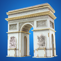 Ruo State Childrens 3d three-dimensional puzzle adult DIY puzzle model assembled wooden building childrens gift toys