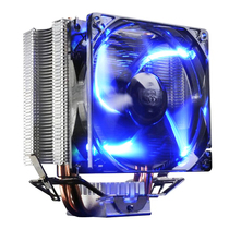 Overfrequency three red sea smart version cpu radiator led blue light smart fan amd Intel cpu fan