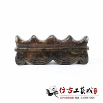 Antique Wenfang four treasures Antique stone carving pen holder Pen holder Wuzhishan pen holder Retro calligraphy and painting supplies cost-effective