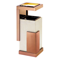 Southern marble floor ash bucket Hotel club Ladder corridor Office Rose gold trash can