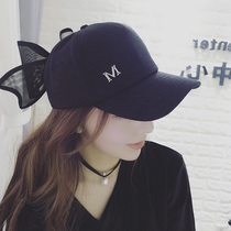 Hat womens summer Korean version of the wild cap female sunscreen visor Coco with bow M label baseball cap